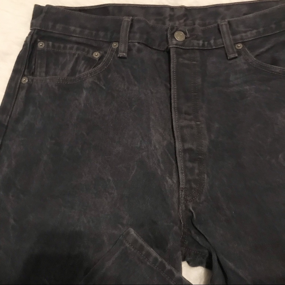 Levi’s 501 Charcoal Gray Button Fly Jeans 36x34 - Picture 3 of 7